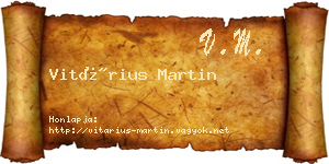 Vitárius Martin névjegykártya