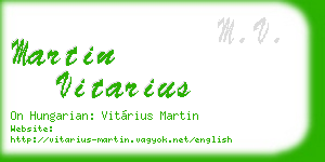 martin vitarius business card